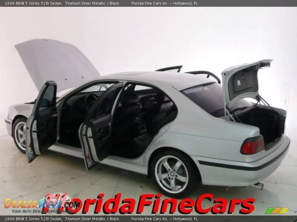 1999 BMW 5 Series 528i Sedan Titanium Silver Metallic / Black Photo #8