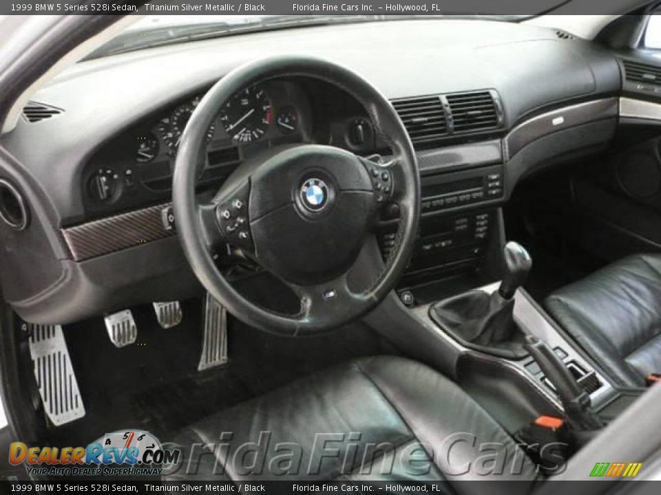 1999 BMW 5 Series 528i Sedan Titanium Silver Metallic / Black Photo #12
