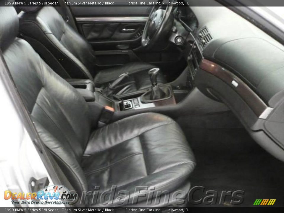 1999 BMW 5 Series 528i Sedan Titanium Silver Metallic / Black Photo #13