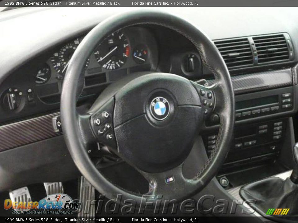1999 BMW 5 Series 528i Sedan Titanium Silver Metallic / Black Photo #17