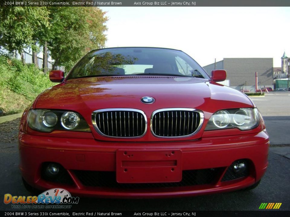2004 BMW 3 Series 330i Convertible Electric Red / Natural Brown Photo #5