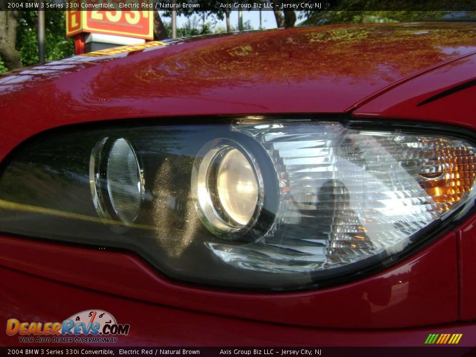 2004 BMW 3 Series 330i Convertible Electric Red / Natural Brown Photo #7