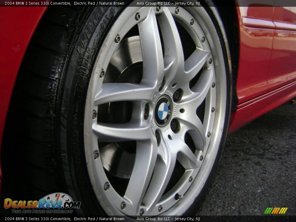 2004 BMW 3 Series 330i Convertible Electric Red / Natural Brown Photo #8