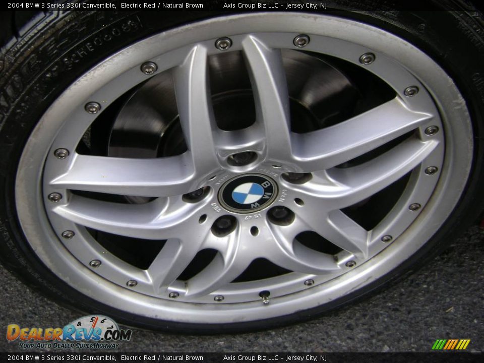 2004 BMW 3 Series 330i Convertible Electric Red / Natural Brown Photo #9