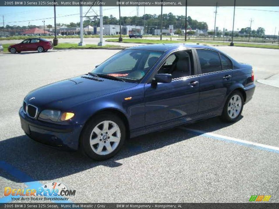 2005 BMW 3 Series 325i Sedan Mystic Blue Metallic / Grey Photo #4