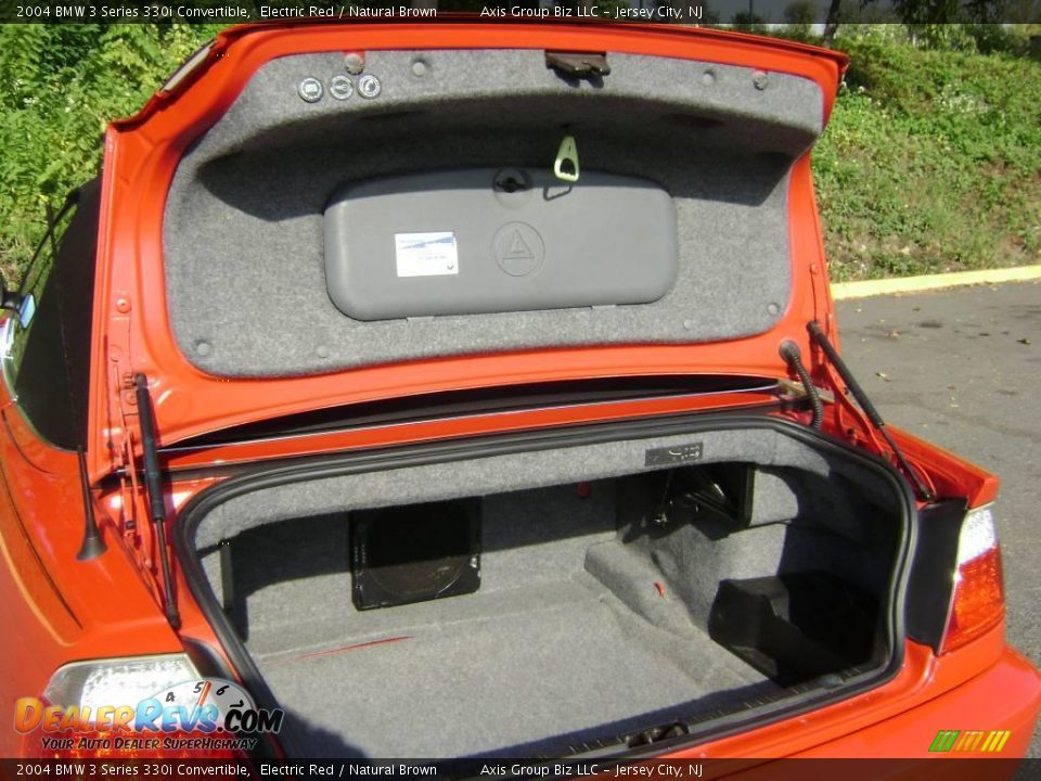 2004 BMW 3 Series 330i Convertible Electric Red / Natural Brown Photo #17