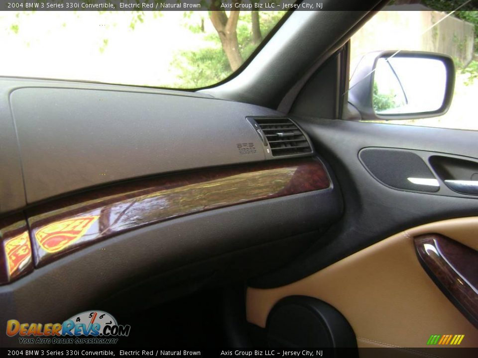 2004 BMW 3 Series 330i Convertible Electric Red / Natural Brown Photo #21