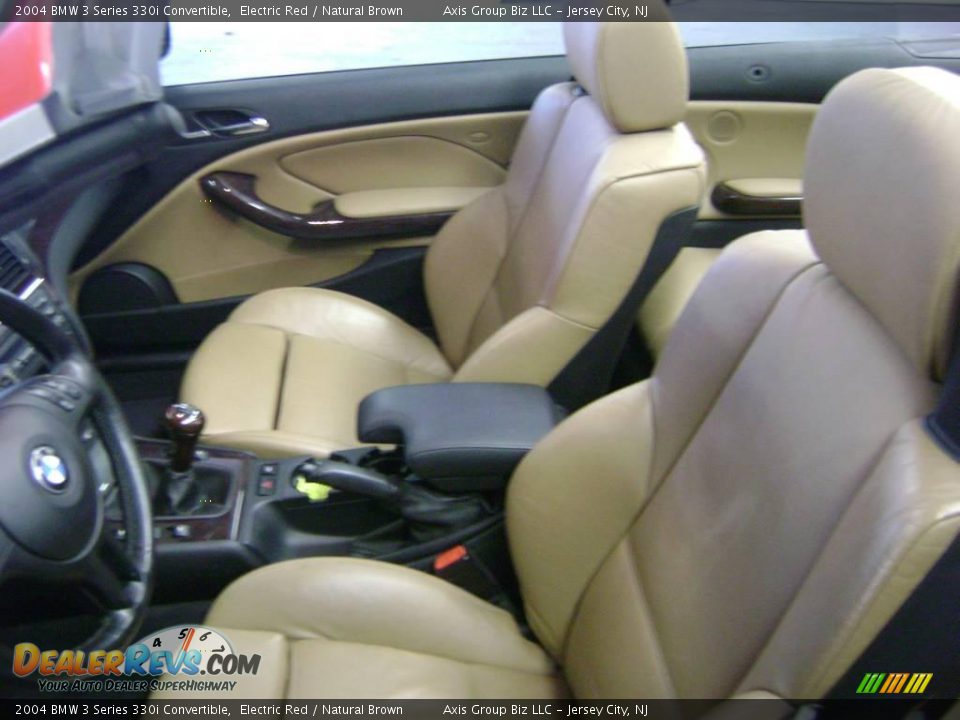 2004 BMW 3 Series 330i Convertible Electric Red / Natural Brown Photo #23