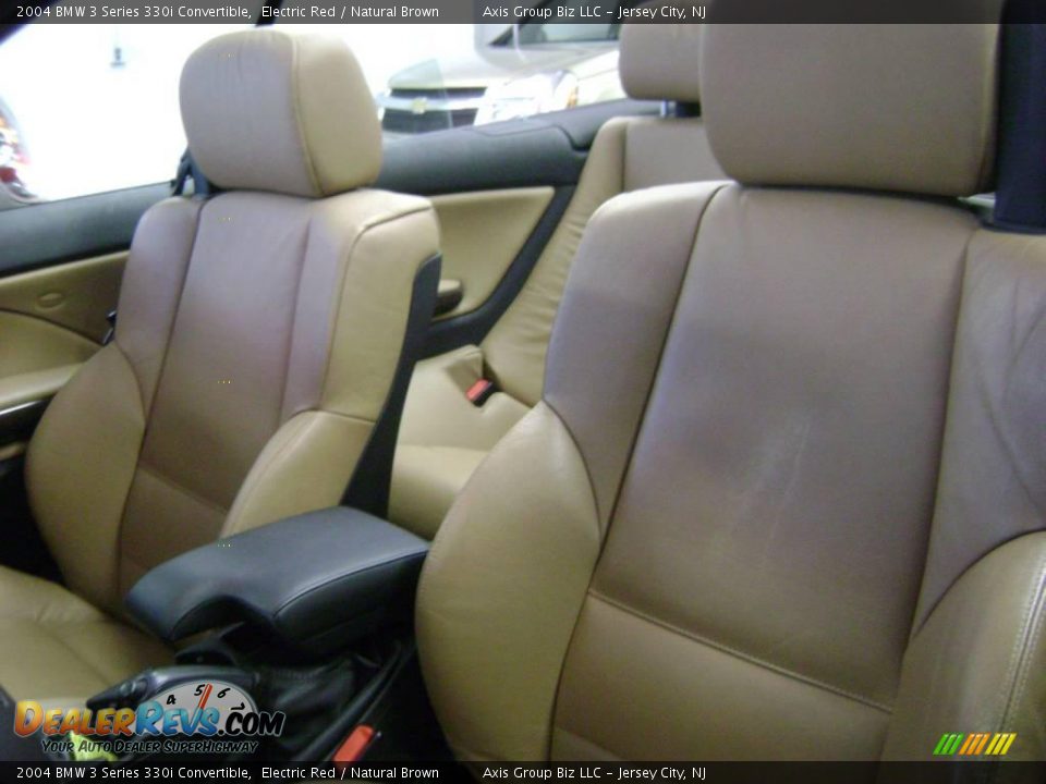 2004 BMW 3 Series 330i Convertible Electric Red / Natural Brown Photo #25