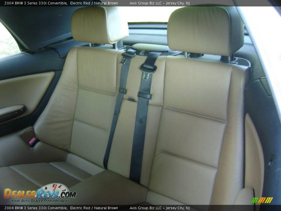 2004 BMW 3 Series 330i Convertible Electric Red / Natural Brown Photo #27