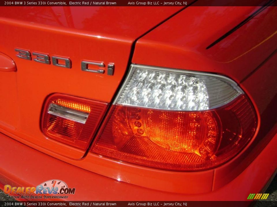 2004 BMW 3 Series 330i Convertible Electric Red / Natural Brown Photo #28