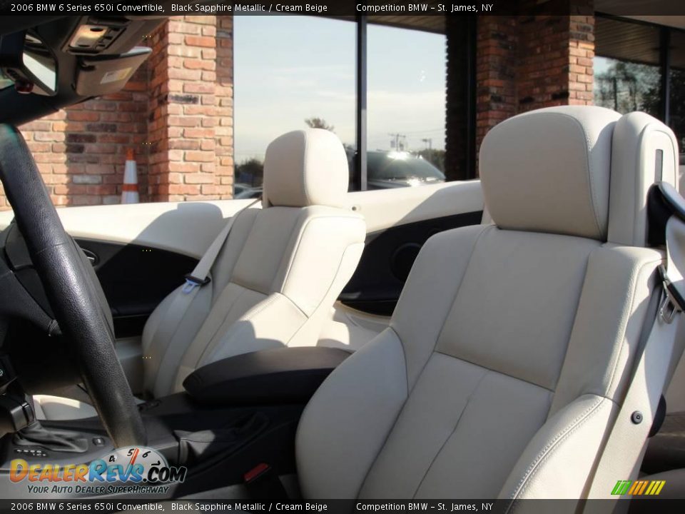2006 BMW 6 Series 650i Convertible Black Sapphire Metallic / Cream Beige Photo #10