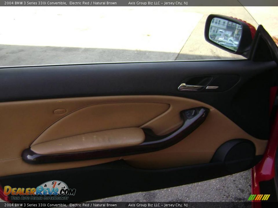 2004 BMW 3 Series 330i Convertible Electric Red / Natural Brown Photo #29