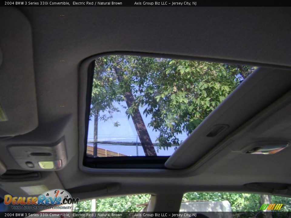 2004 BMW 3 Series 330i Convertible Electric Red / Natural Brown Photo #30