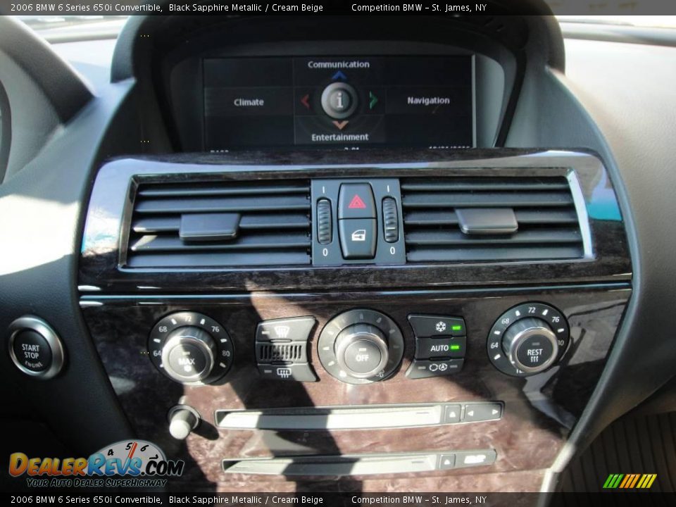 2006 BMW 6 Series 650i Convertible Black Sapphire Metallic / Cream Beige Photo #15