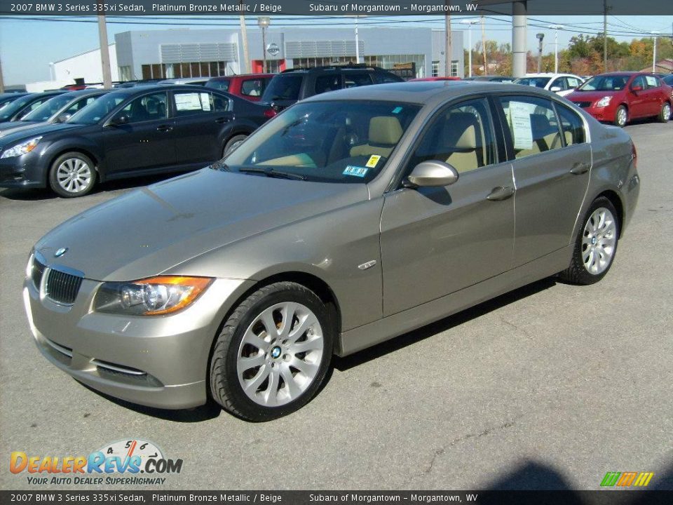 2007 BMW 3 Series 335xi Sedan Platinum Bronze Metallic / Beige Photo #3