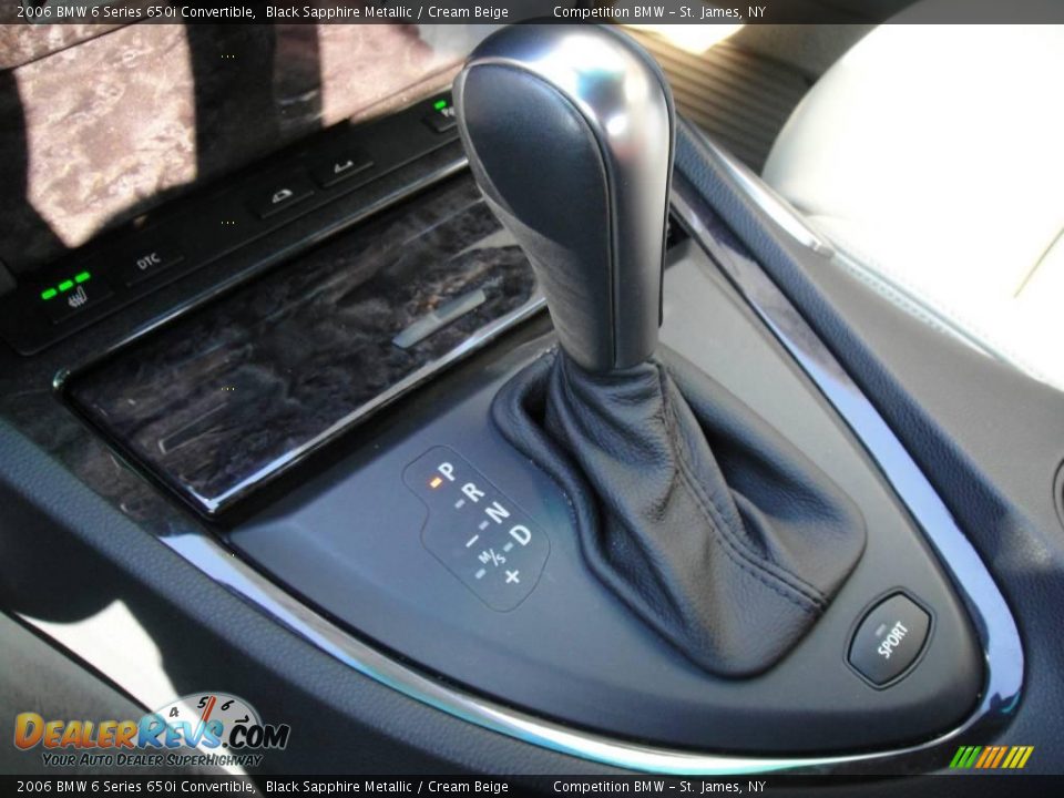 2006 BMW 6 Series 650i Convertible Black Sapphire Metallic / Cream Beige Photo #16