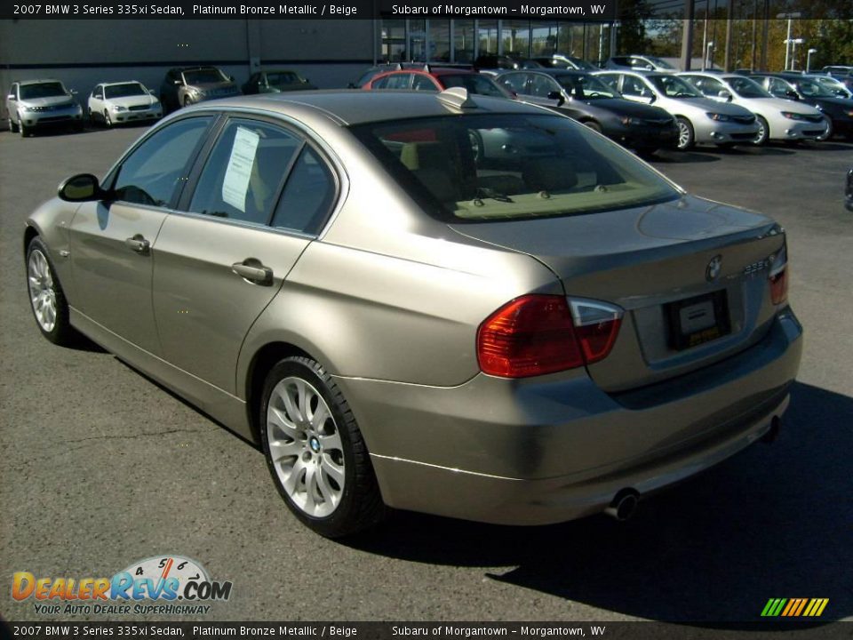 2007 BMW 3 Series 335xi Sedan Platinum Bronze Metallic / Beige Photo #5