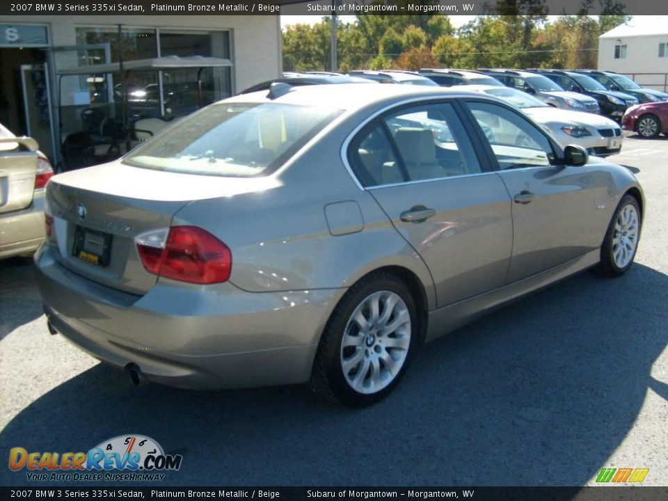 2007 BMW 3 Series 335xi Sedan Platinum Bronze Metallic / Beige Photo #7