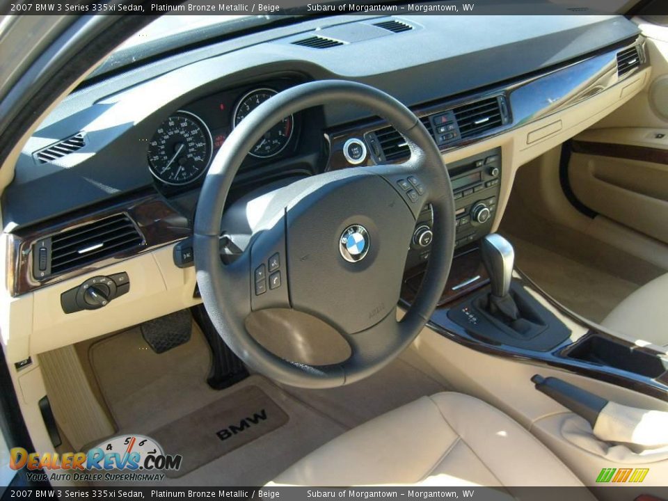 2007 BMW 3 Series 335xi Sedan Platinum Bronze Metallic / Beige Photo #11
