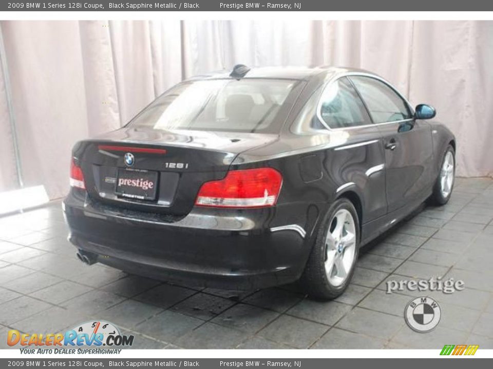 2009 BMW 1 Series 128i Coupe Black Sapphire Metallic / Black Photo #2