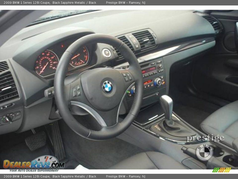 2009 BMW 1 Series 128i Coupe Black Sapphire Metallic / Black Photo #4