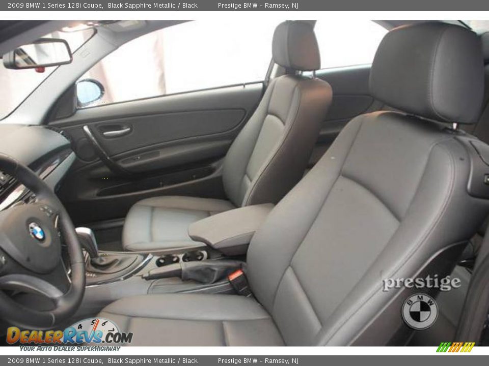 2009 BMW 1 Series 128i Coupe Black Sapphire Metallic / Black Photo #5