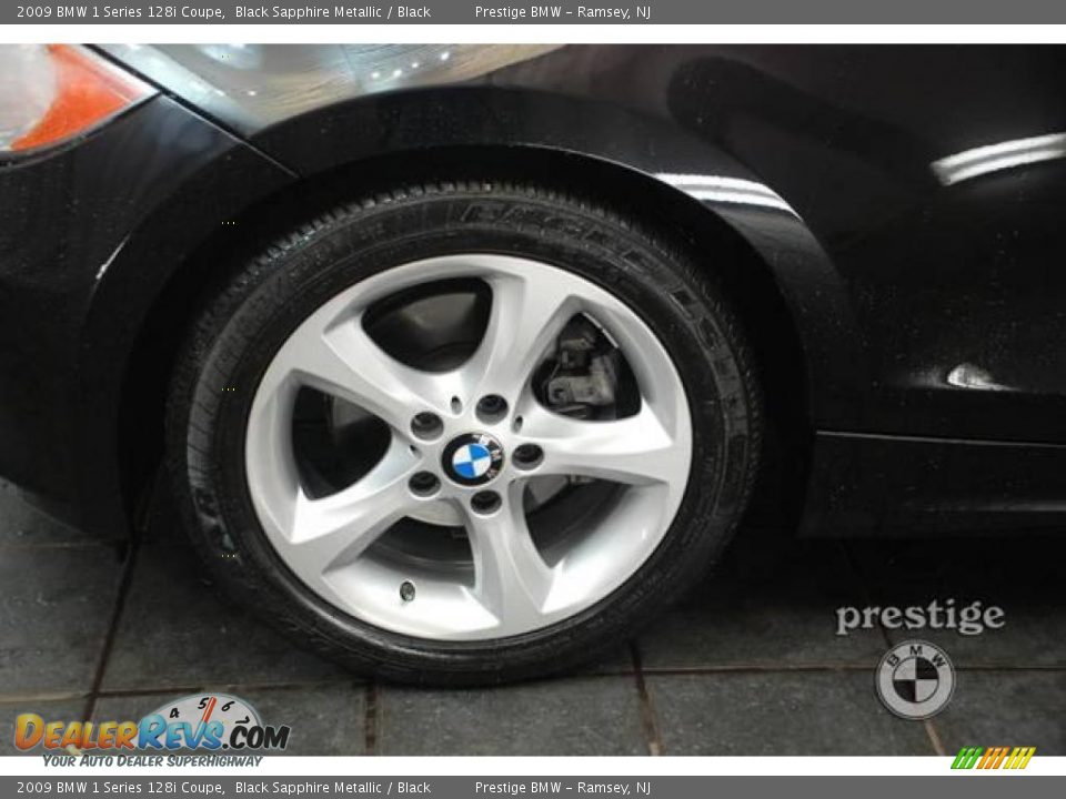 2009 BMW 1 Series 128i Coupe Black Sapphire Metallic / Black Photo #8
