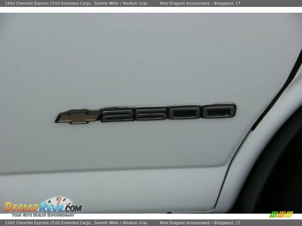 1999 Chevrolet Express 2500 Extended Cargo Summit White / Medium Gray Photo #10
