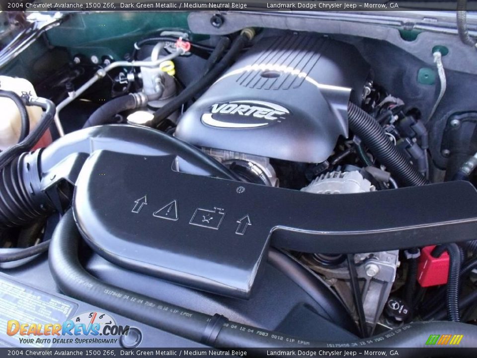 2004 Chevrolet Avalanche 1500 Z66 Dark Green Metallic / Medium Neutral Beige Photo #32