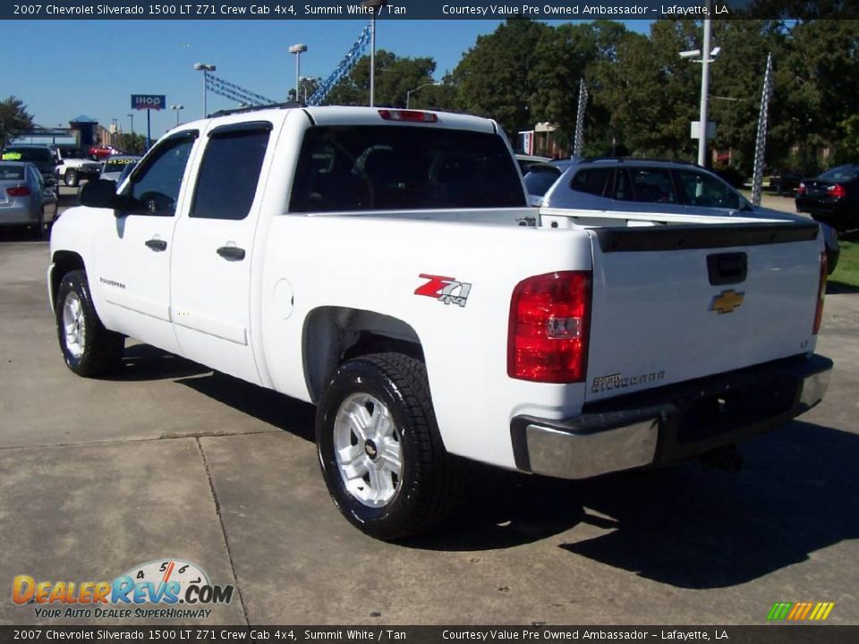 2007 Chevrolet Silverado 1500 LT Z71 Crew Cab 4x4 Summit White / Tan Photo #3