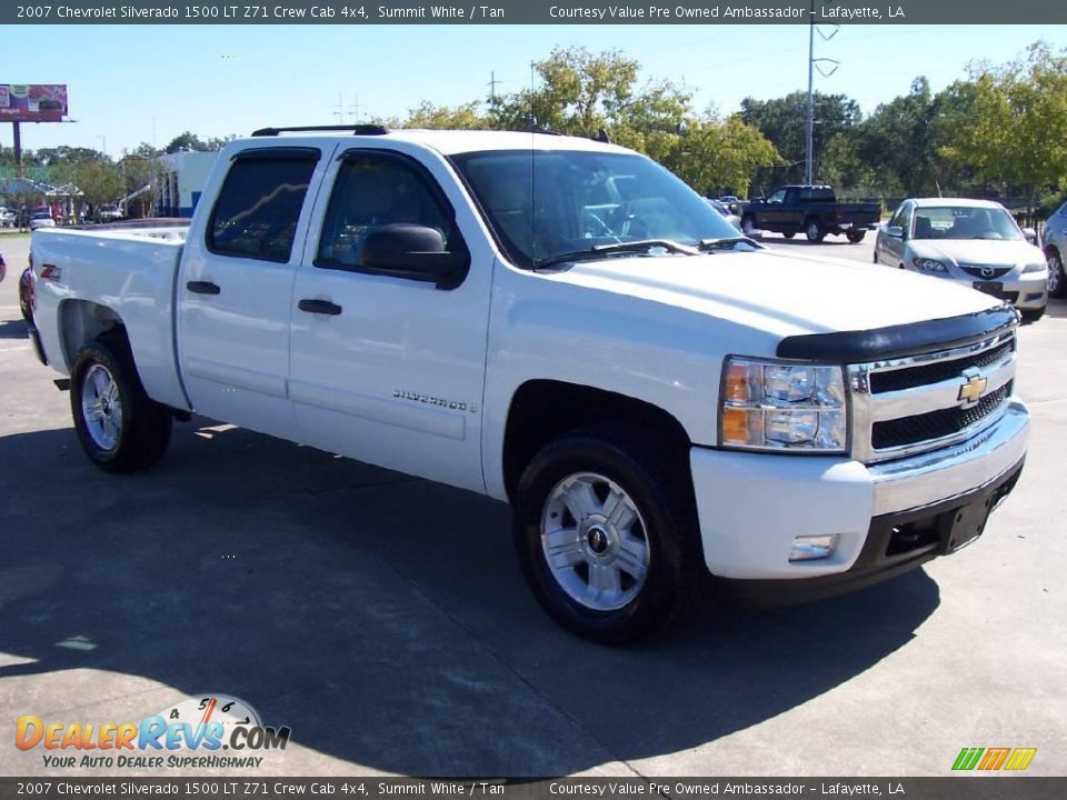 2007 Chevrolet Silverado 1500 LT Z71 Crew Cab 4x4 Summit White / Tan Photo #5