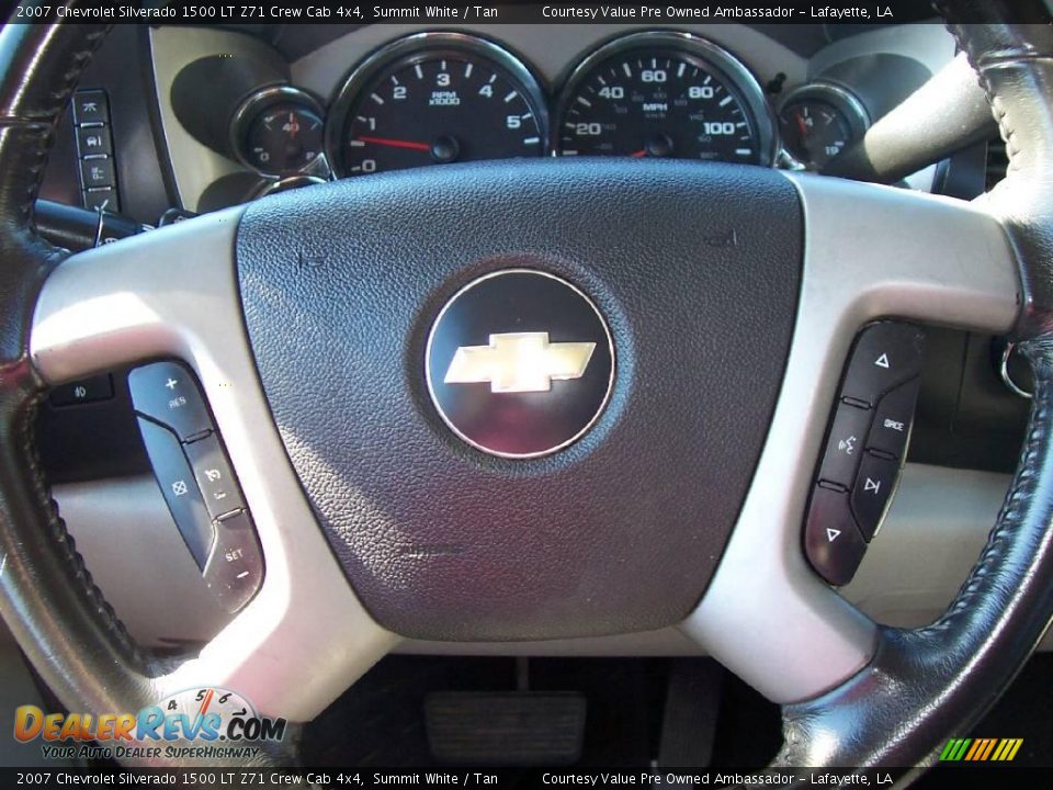 2007 Chevrolet Silverado 1500 LT Z71 Crew Cab 4x4 Summit White / Tan Photo #13