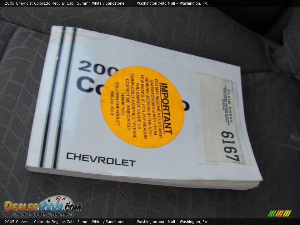 2005 Chevrolet Colorado Regular Cab Summit White / Sandstone Photo #17