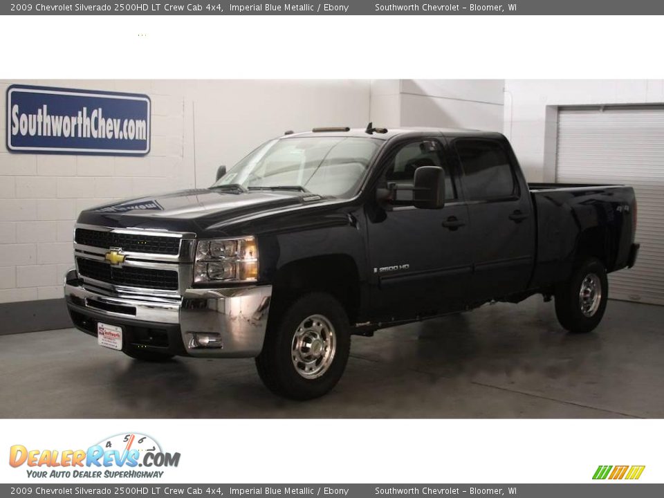 2009 Chevrolet Silverado 2500HD LT Crew Cab 4x4 Imperial Blue Metallic / Ebony Photo #1