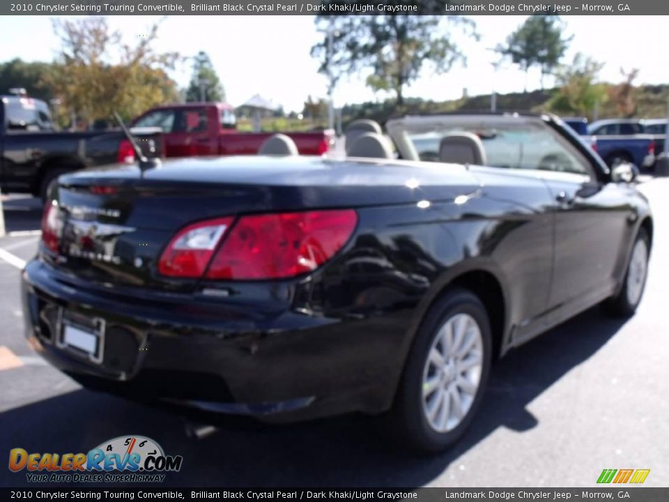 2010 Chrysler Sebring Touring Convertible Brilliant Black Crystal Pearl / Dark Khaki/Light Graystone Photo #3