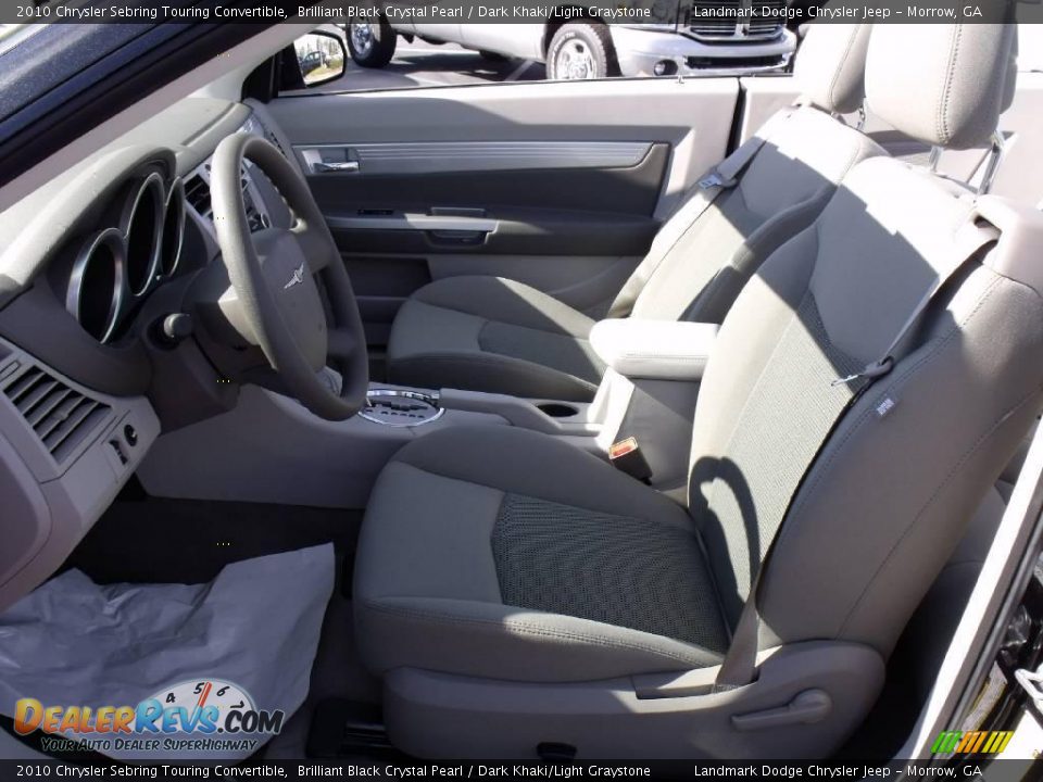 2010 Chrysler Sebring Touring Convertible Brilliant Black Crystal Pearl / Dark Khaki/Light Graystone Photo #6