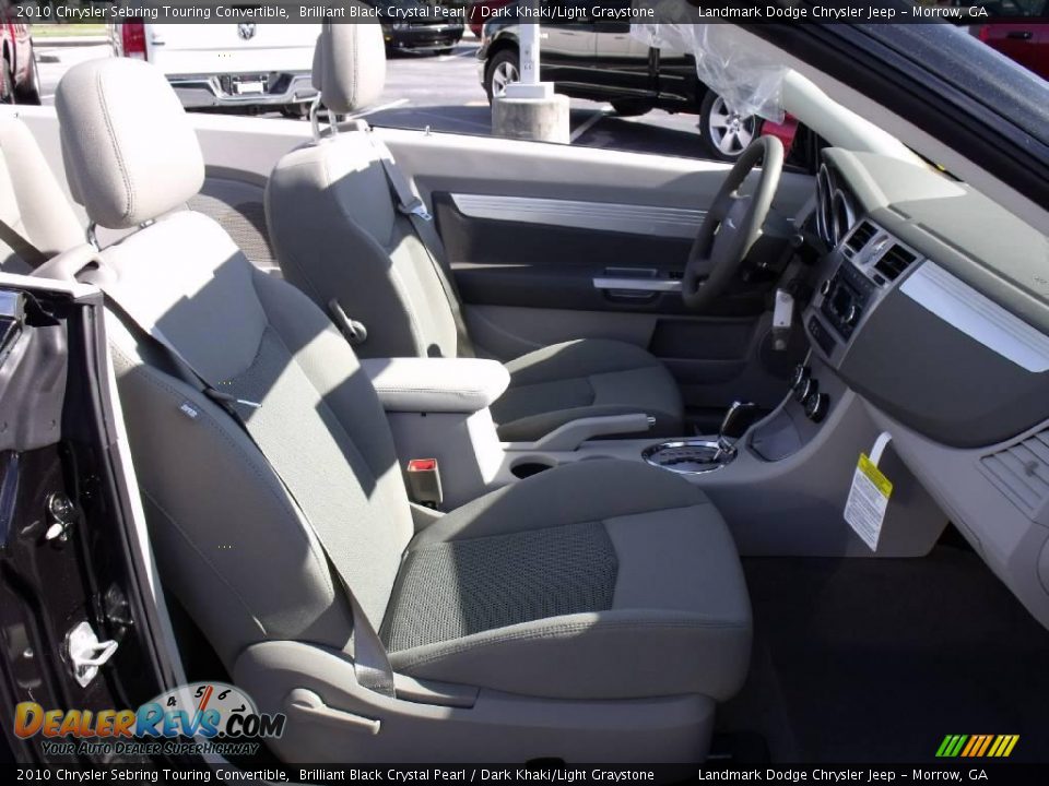 2010 Chrysler Sebring Touring Convertible Brilliant Black Crystal Pearl / Dark Khaki/Light Graystone Photo #8