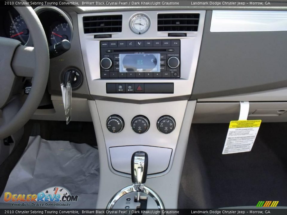2010 Chrysler Sebring Touring Convertible Brilliant Black Crystal Pearl / Dark Khaki/Light Graystone Photo #9