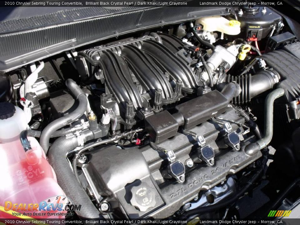 2010 Chrysler Sebring Touring Convertible Brilliant Black Crystal Pearl / Dark Khaki/Light Graystone Photo #12
