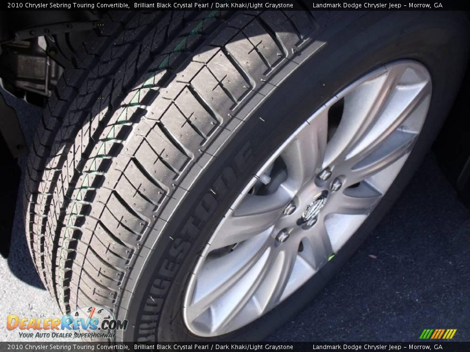 2010 Chrysler Sebring Touring Convertible Brilliant Black Crystal Pearl / Dark Khaki/Light Graystone Photo #13