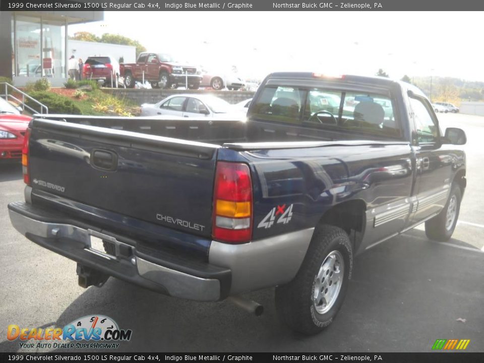 1999 Chevrolet Silverado 1500 LS Regular Cab 4x4 Indigo Blue Metallic / Graphite Photo #2