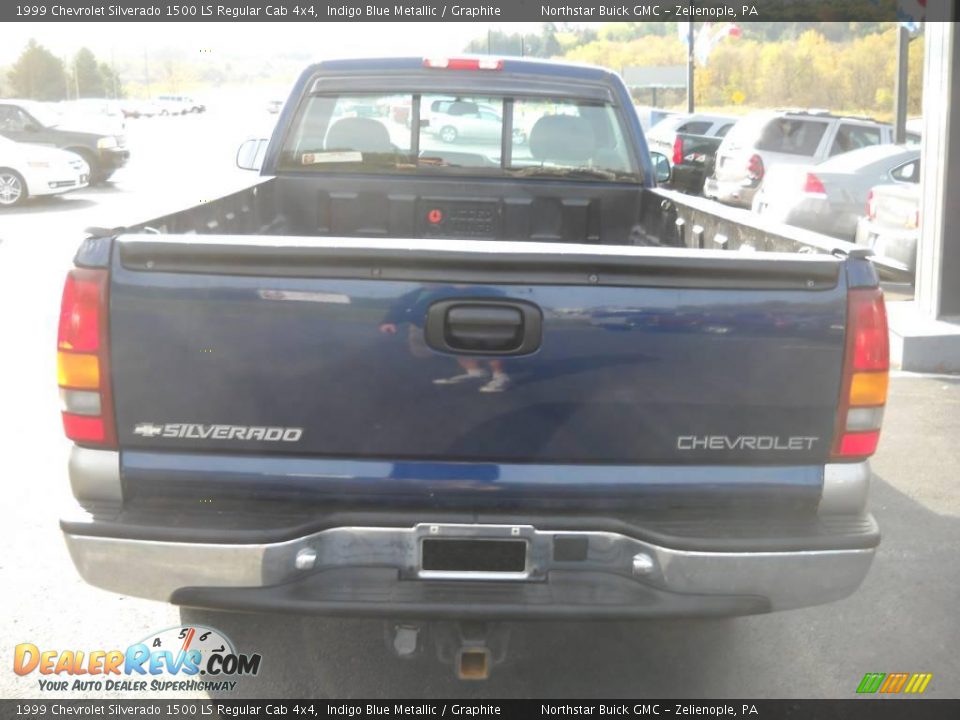 1999 Chevrolet Silverado 1500 LS Regular Cab 4x4 Indigo Blue Metallic / Graphite Photo #3
