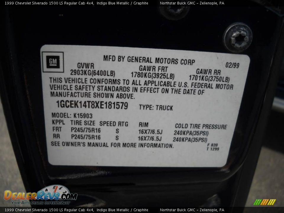 1999 Chevrolet Silverado 1500 LS Regular Cab 4x4 Indigo Blue Metallic / Graphite Photo #9