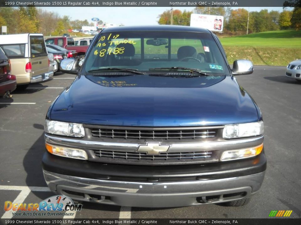 1999 Chevrolet Silverado 1500 LS Regular Cab 4x4 Indigo Blue Metallic / Graphite Photo #15