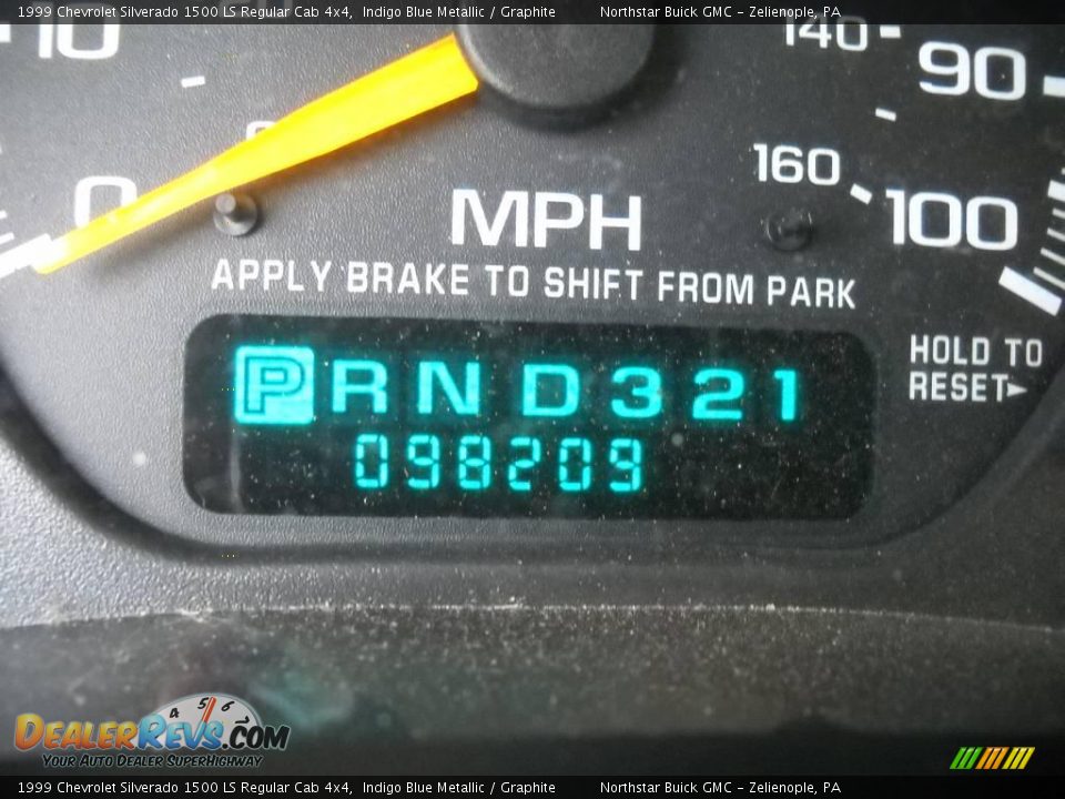 1999 Chevrolet Silverado 1500 LS Regular Cab 4x4 Indigo Blue Metallic / Graphite Photo #20