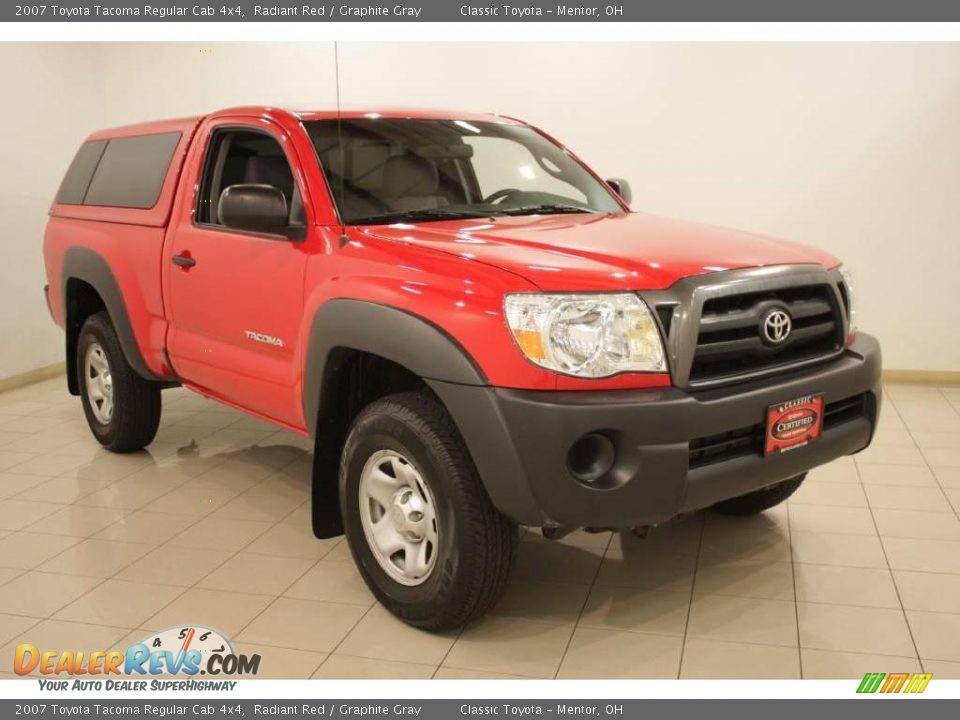 2007 Toyota Tacoma Regular Cab 4x4 Radiant Red / Graphite Gray Photo #1