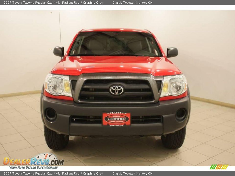 2007 Toyota Tacoma Regular Cab 4x4 Radiant Red / Graphite Gray Photo #2