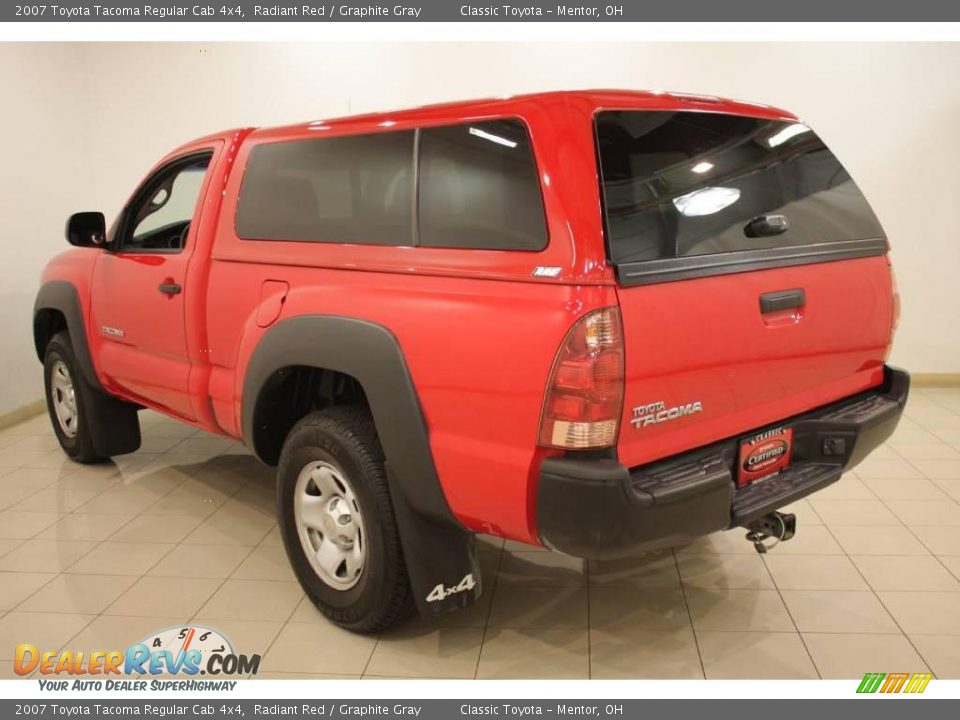 2007 Toyota Tacoma Regular Cab 4x4 Radiant Red / Graphite Gray Photo #5