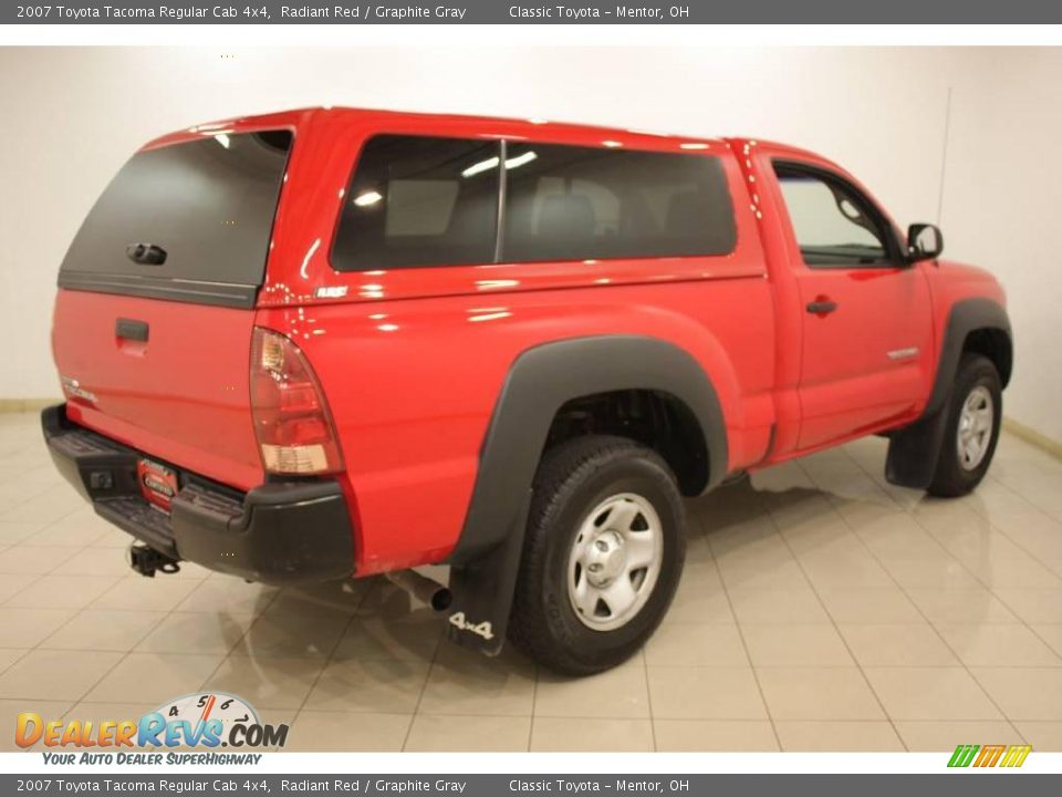 2007 Toyota Tacoma Regular Cab 4x4 Radiant Red / Graphite Gray Photo #7